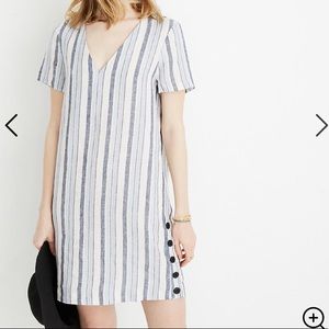 Madewell Linen Striped Dress